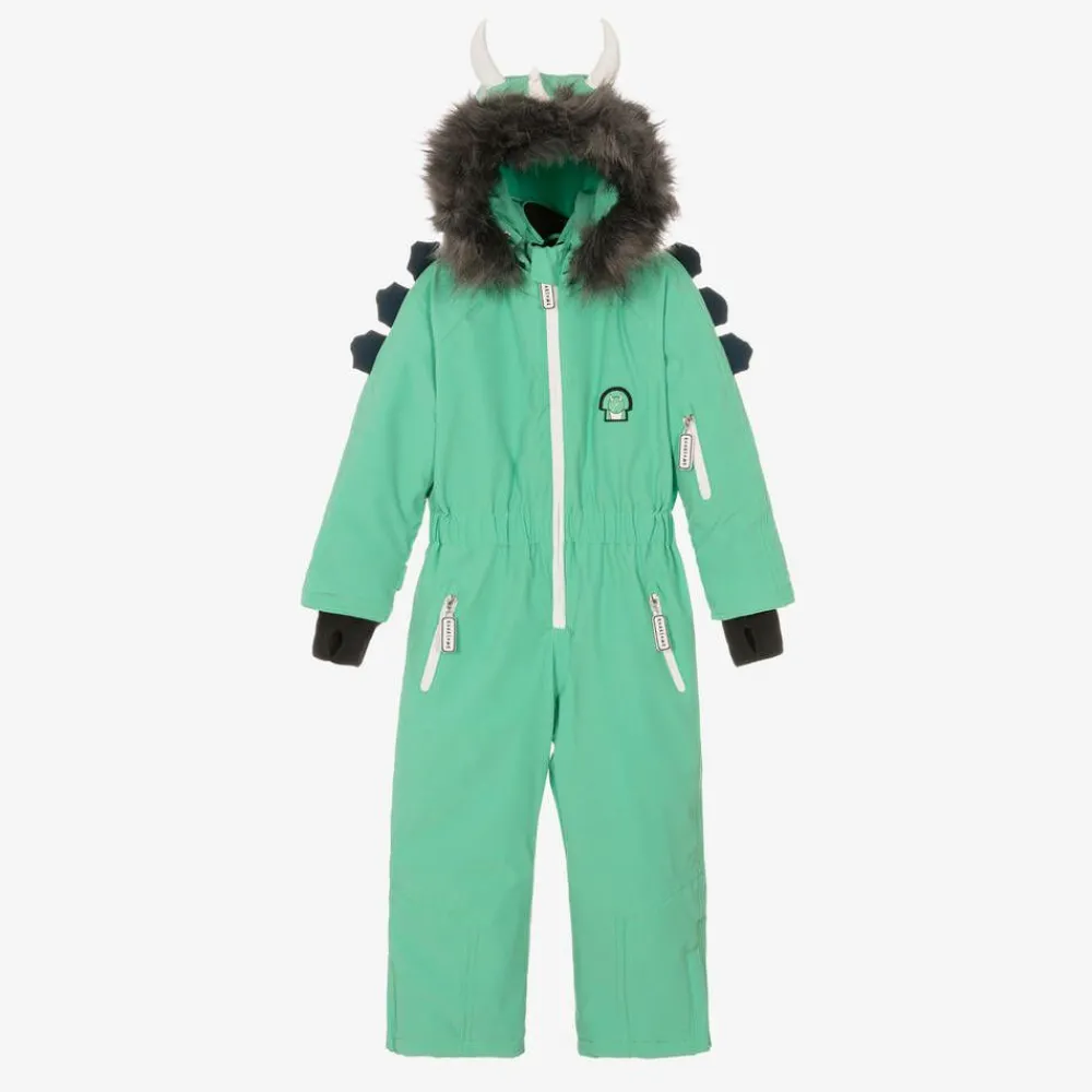 Roarsome Snowwear|Snowwear*Green Spike The Dinosaur Snowsuit