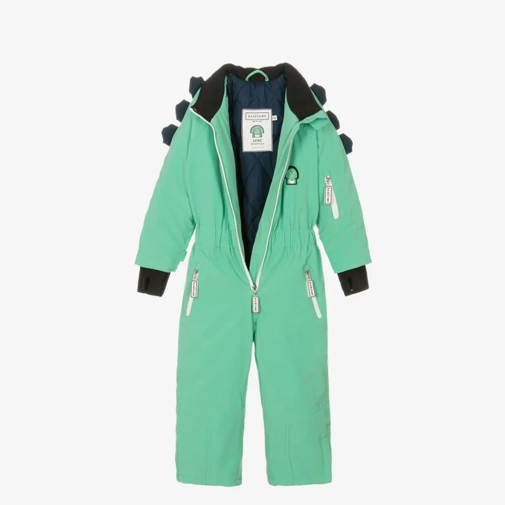Roarsome Snowwear|Snowwear*Green Spike The Dinosaur Snowsuit