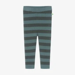 The Bonniemob Leggings|Leggings*Green Stripe Cotton & Cashmere Knit Leggings