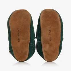 EN FANT Slippers|Slippers*Green Suede Star Slippers