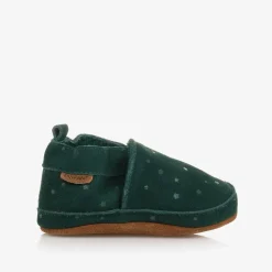 EN FANT Slippers|Slippers*Green Suede Star Slippers