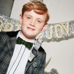 Milledeux Clothing Accessories*Green Velvet Bow Tie (10cm)