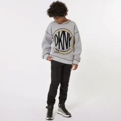 DKNY Tops*Grey & Black Cotton Reversible Sweatshirt