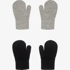 CeLaVi Gloves & Mittens|Gloves & Mittens*Grey & Black Knitted Mittens (2 Pack)