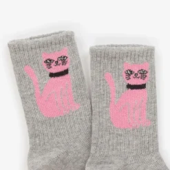 Mini Rodini Socks*Grey & Black Organic Cotton Socks (2 Pack)