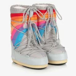 Moon Boot Snow Boots|Snow Boots*Grey & Rainbow Snow Boots