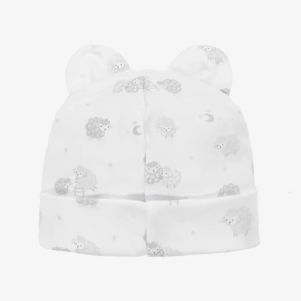 Kissy Kissy Hats|Hats*Grey & White Cotton Baby Sheep Hat