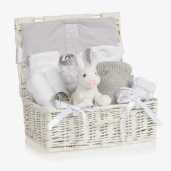 English Trousseau Gifts*Grey & White Baby Gift Hamper