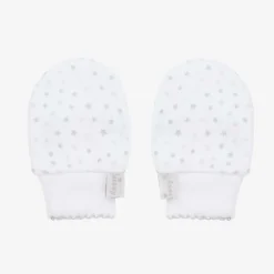 Kissy Kissy Gloves & Mittens*Grey & White Cotton Baby Sheep Scratch Mittens