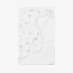 Kissy Kissy Blankets & Shawls*Grey & White Cotton Baby Sheep Blanket (73cm)