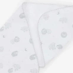 Kissy Kissy Feeding Accessories*Grey & White Cotton Baby Sheep Burp Cloth (49cm)