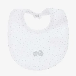 Kissy Kissy Feeding Accessories*Grey & White Pima Cotton Baby Sheep Bib