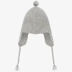 Bonpoint Hats*Grey Cashmere Knit Hat