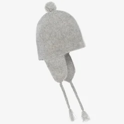 Bonpoint Hats*Grey Cashmere Knit Hat