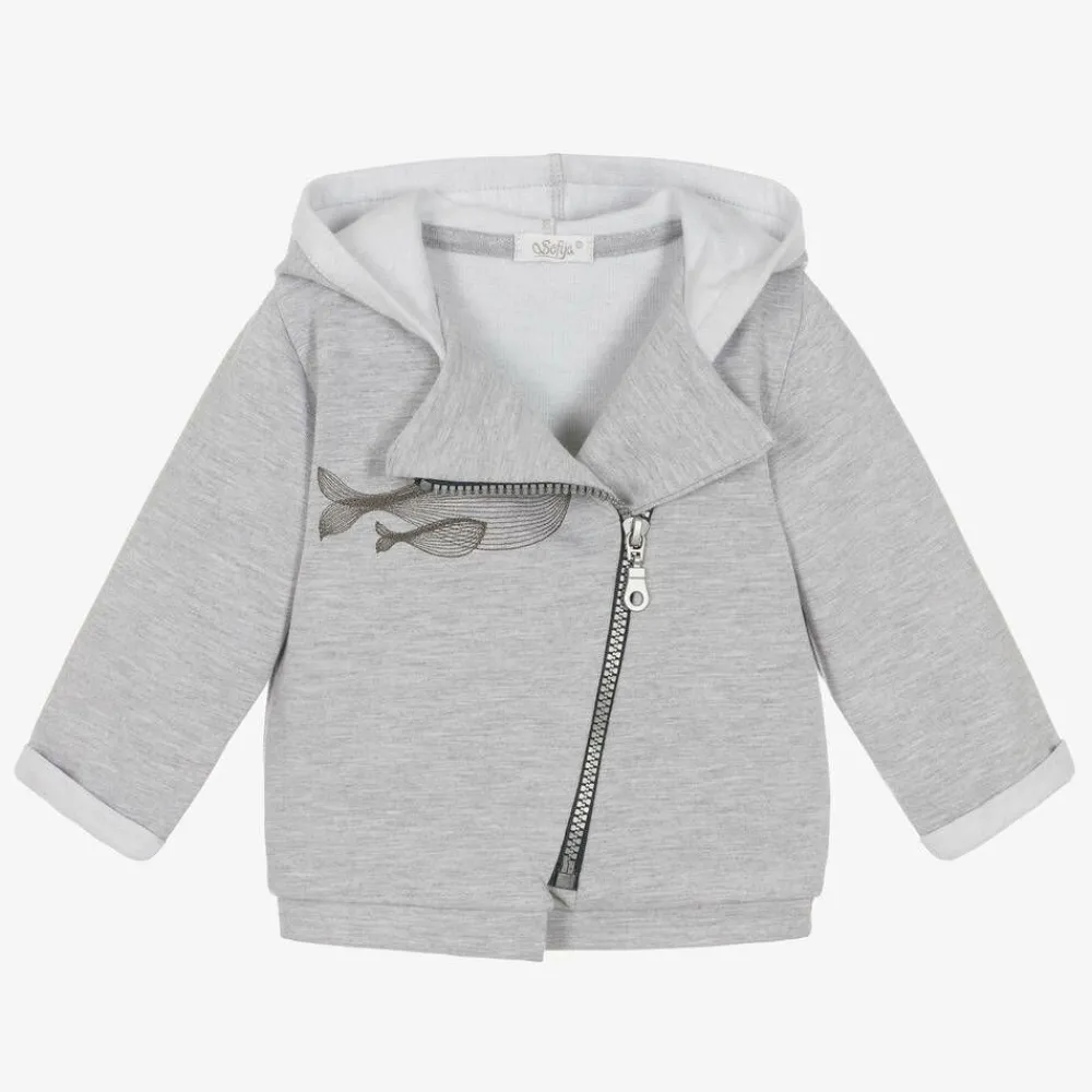 Sofija Tracksuits|Tracksuits*Grey Cotton Baby Trouser Set