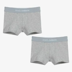 Dolce amp; Gabbana Underwear*Grey Cotton Boxers (2 Pack)