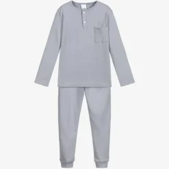 Babidu Nightwear*Grey Cotton Jersey Pyjamas