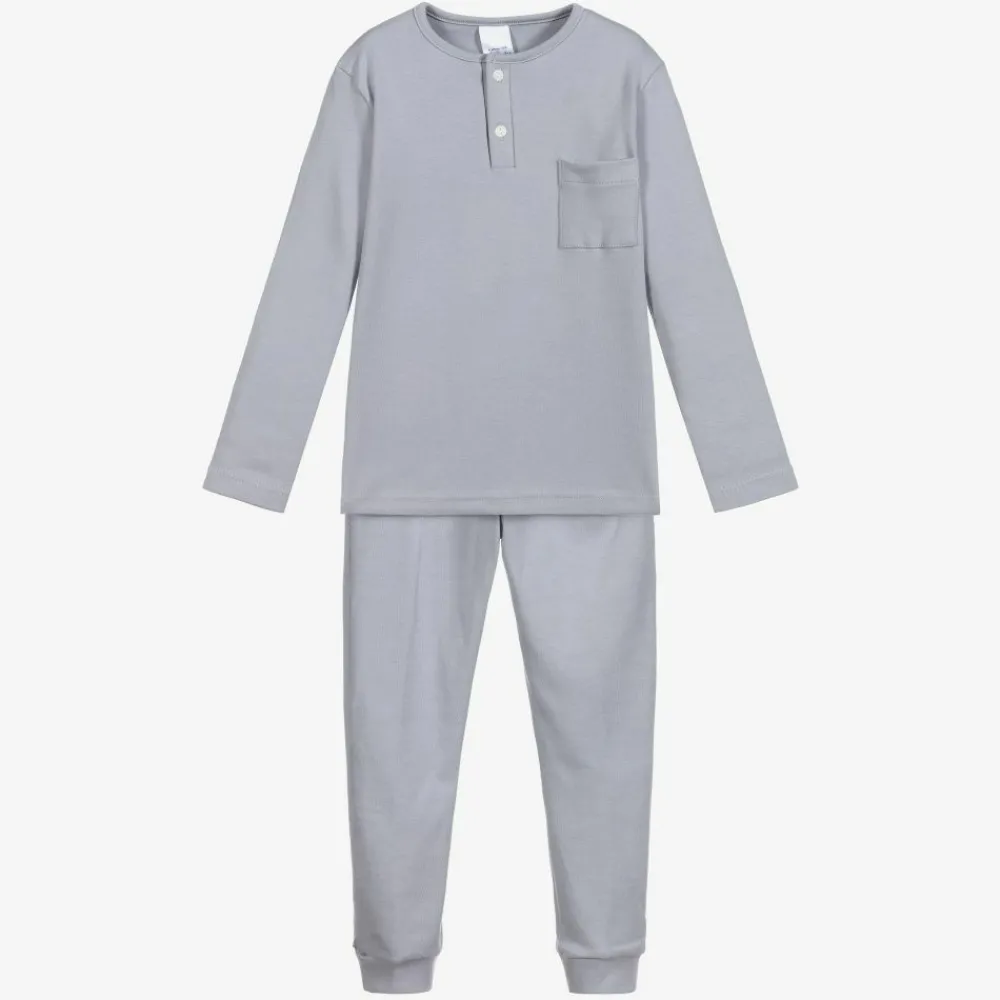 Babidu Nightwear*Grey Cotton Jersey Pyjamas