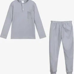 Babidu Nightwear*Grey Cotton Jersey Pyjamas