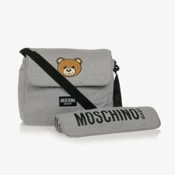 Moschino Baby Gifts*Grey Cotton Teddy Bear Changing Bag (49cm)