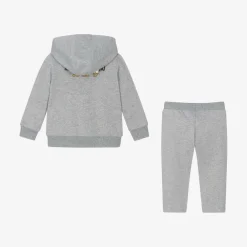 Moschino Baby Tracksuits*Grey Cotton Teddy Bear Logo Tracksuit