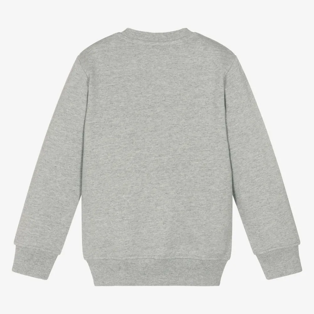 Moschino Kid-Teen Tops*Grey Cotton Teddy Bear Sweatshirt