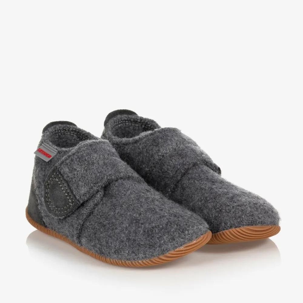 Giesswein Slippers|Slippers*Grey Felted Wool Slippers
