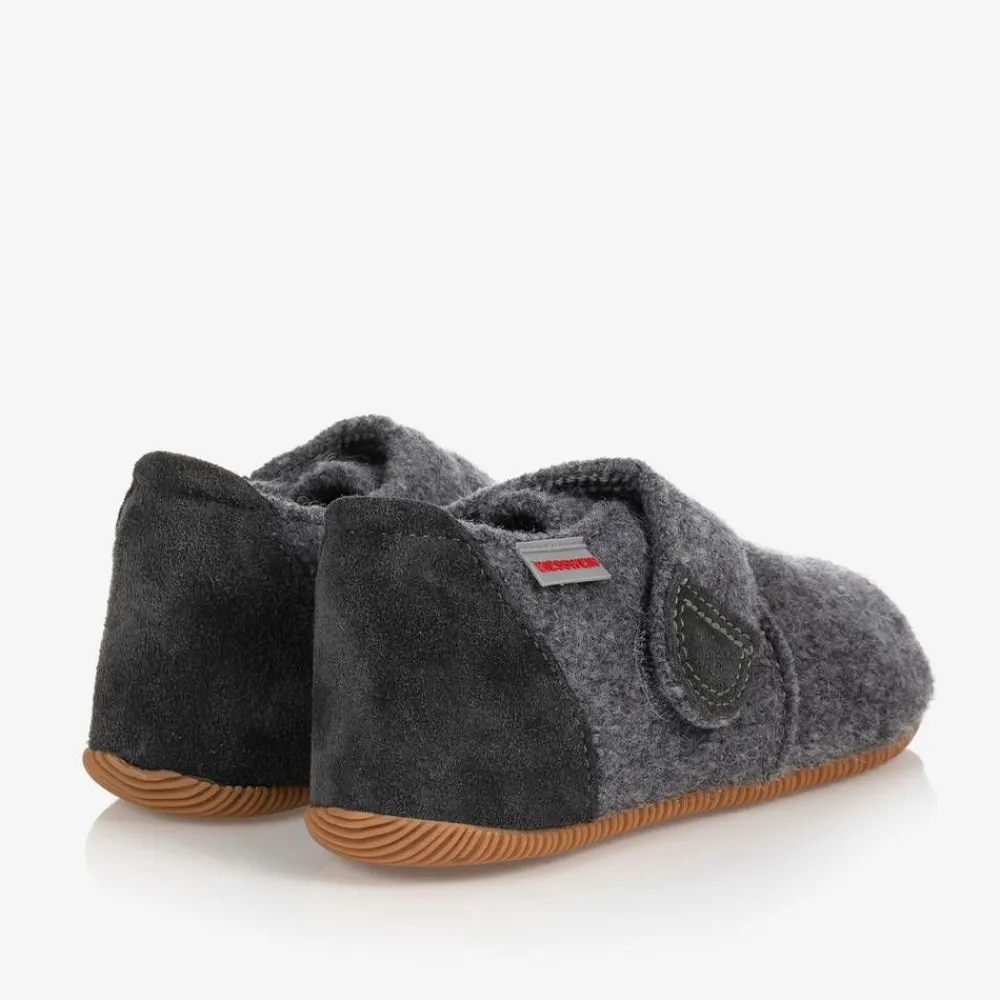 Giesswein Slippers|Slippers*Grey Felted Wool Slippers