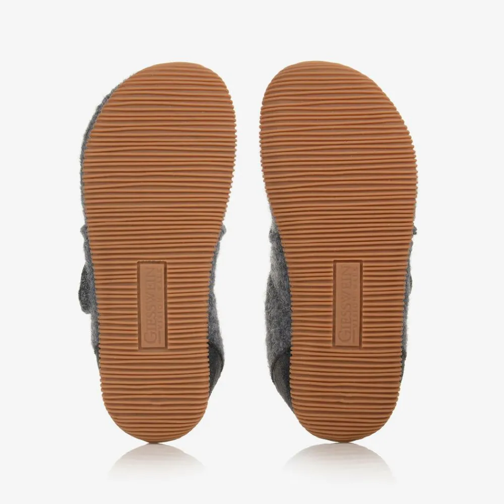 Giesswein Slippers|Slippers*Grey Felted Wool Slippers