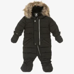 Deux par Deux Snowwear|Coats & Jackets*Grey Hooded Baby Snowsuit