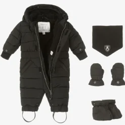 Deux par Deux Snowwear|Coats & Jackets*Grey Hooded Baby Snowsuit