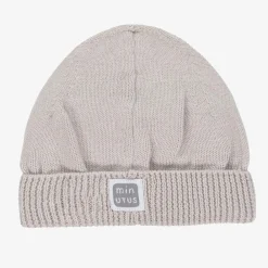 Minutus Hats|Hats*Grey Knitted Cotton Baby Hat