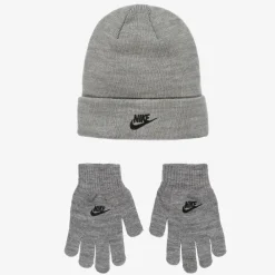 Nike Hats|Hats*Grey Knitted Hat Set