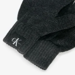Calvin Klein Gloves & Mittens|Gloves & Mittens*Grey Knitted Monogram Logo Gloves