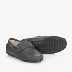 Childrens Classics Loafers & Moccasins|Loafers & Moccasins*Grey Leather Moccasin Shoes
