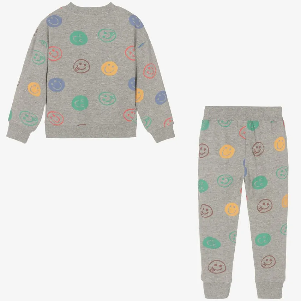 Joyday Tracksuits*Grey Marl Cotton Happy Faces Tracksuit