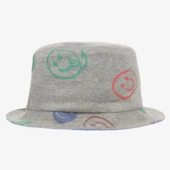 Joyday Hats*Grey Marl Cotton Happy Faces Bucket Hat