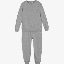 Minymo Tracksuits|Tracksuits*Grey Marl Cotton Tracksuit