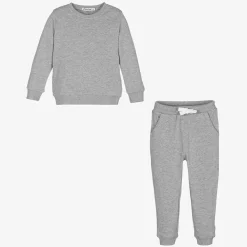 Minymo Tracksuits|Tracksuits*Grey Marl Cotton Tracksuit
