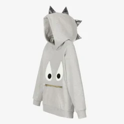 Wauw Capow Tops*Grey Marl Monster Hoodie