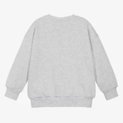 Mini Rodini Tops*Grey Marl Organic Cotton Dog Sweatshirt