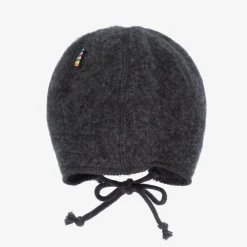 Joha Hats|Hats*Grey Merino Wool Fleece Baby Bonnet
