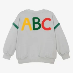 Mini Rodini Tops*Grey Organic Cotton ABC Sweatshirt