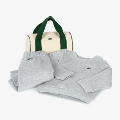 Lacoste Tracksuits|Gifts*Grey Organic Cotton Baby Tracksuit