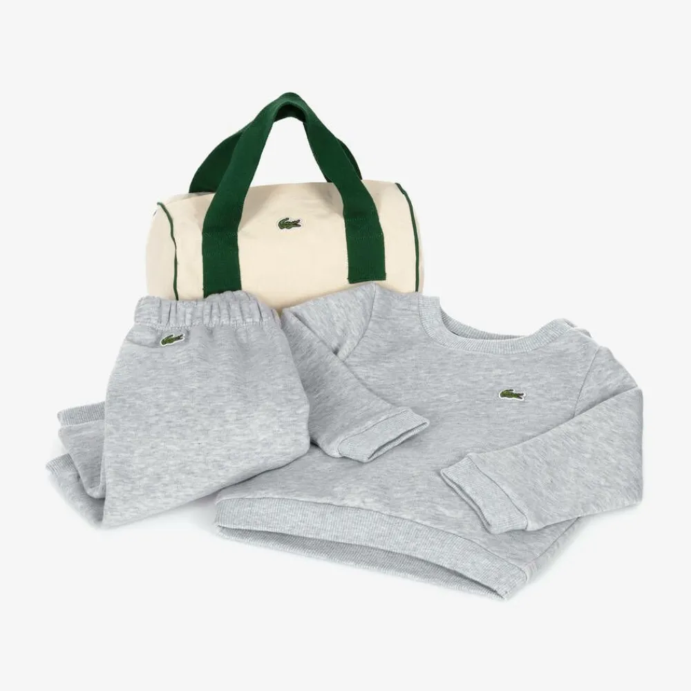 Lacoste Tracksuits|Gifts*Grey Organic Cotton Baby Tracksuit