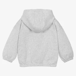 Mini Rodini Tops*Grey Organic Cotton CouCou Print Hoodie
