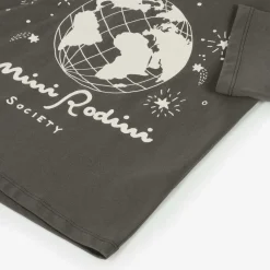 Mini Rodini Tops*Grey Organic Cotton Graphic T-Shirt