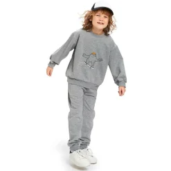 Wauw Capow Tops*Grey Organic Cotton Monster Sweatshirt