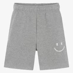 Molo Shorts*Grey Organic Cotton Smile Shorts GreyMelange