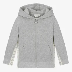 Stella McCartney Kids Tops*Grey Organic Cotton Zip-Up Top